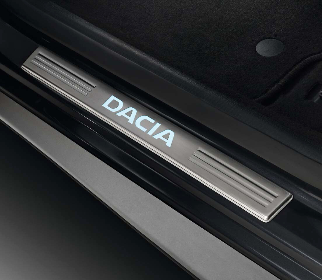 Seuils portes éclairés Dacia Inox 