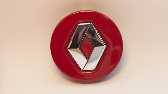 Cabochon Renault rouge flamme