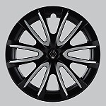 NADI 14-Zoll-Radzierblenden, Schwarz glänzend/Silber, mit Renault-Logo