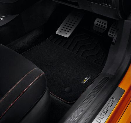 Tapis de sol textile - Premium Renault Sport - Surpiqûre rouge (jeu de 4) - Renault Sport - DAD