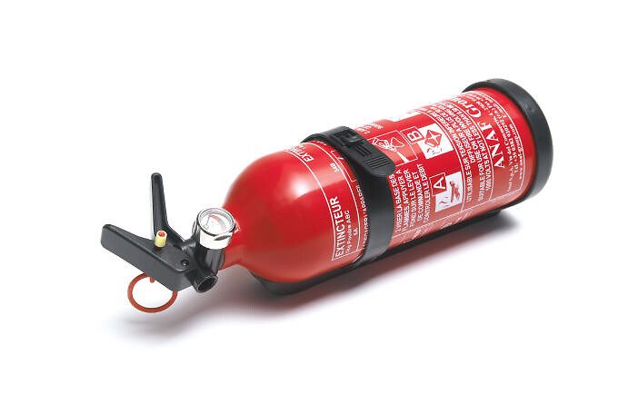 1 KG FIRE EXTINGUISHER WITH PRESSURE GAUGE AND MOUNTING 