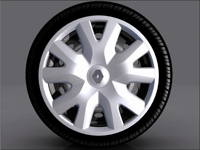 Embellecedor de rueda con seguro Gradiant de 14 pulgadas tono carbono con logotipo Renault 