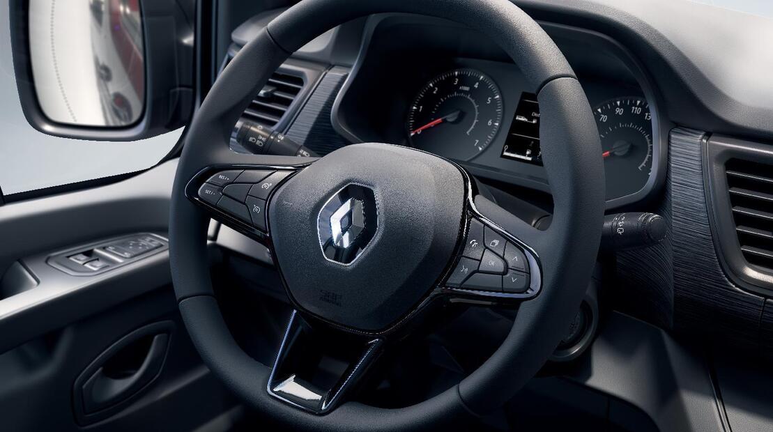 Premium faux leather steering wheel
