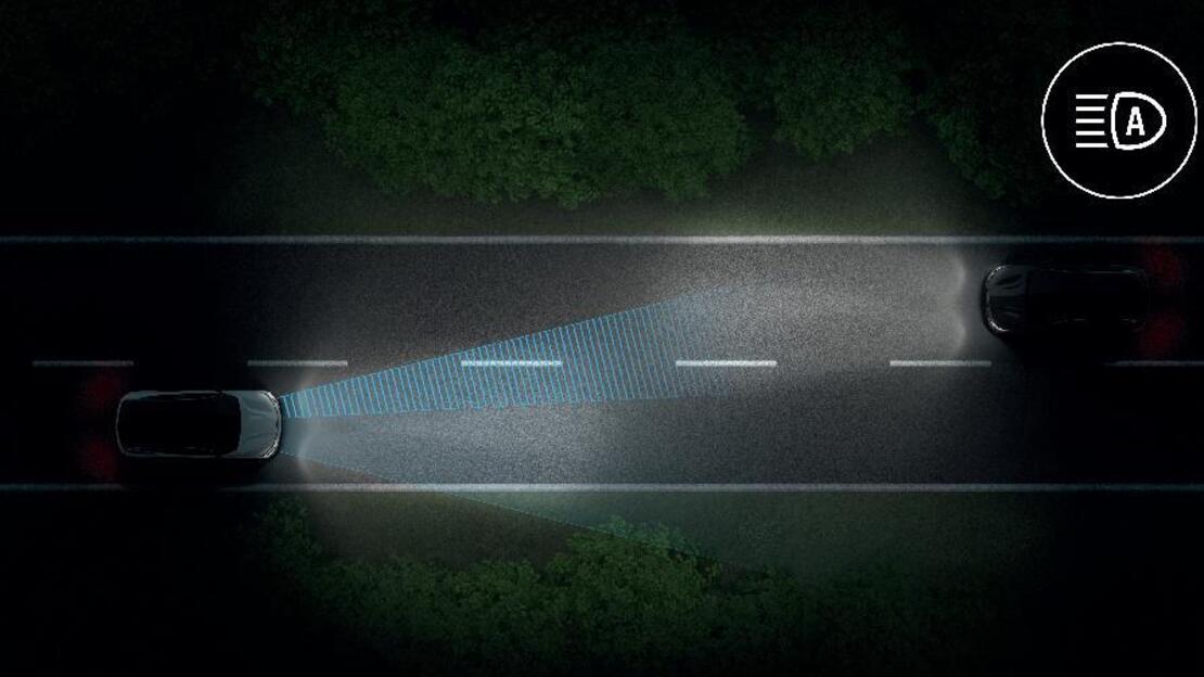 funkcja automatycznej zmiany świateł drogowych na mijania (AHL)