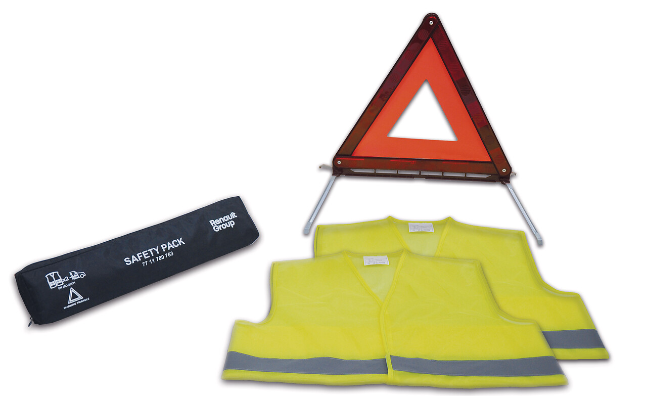 Kit sécurité Renault 2 gilets + 1 triangle