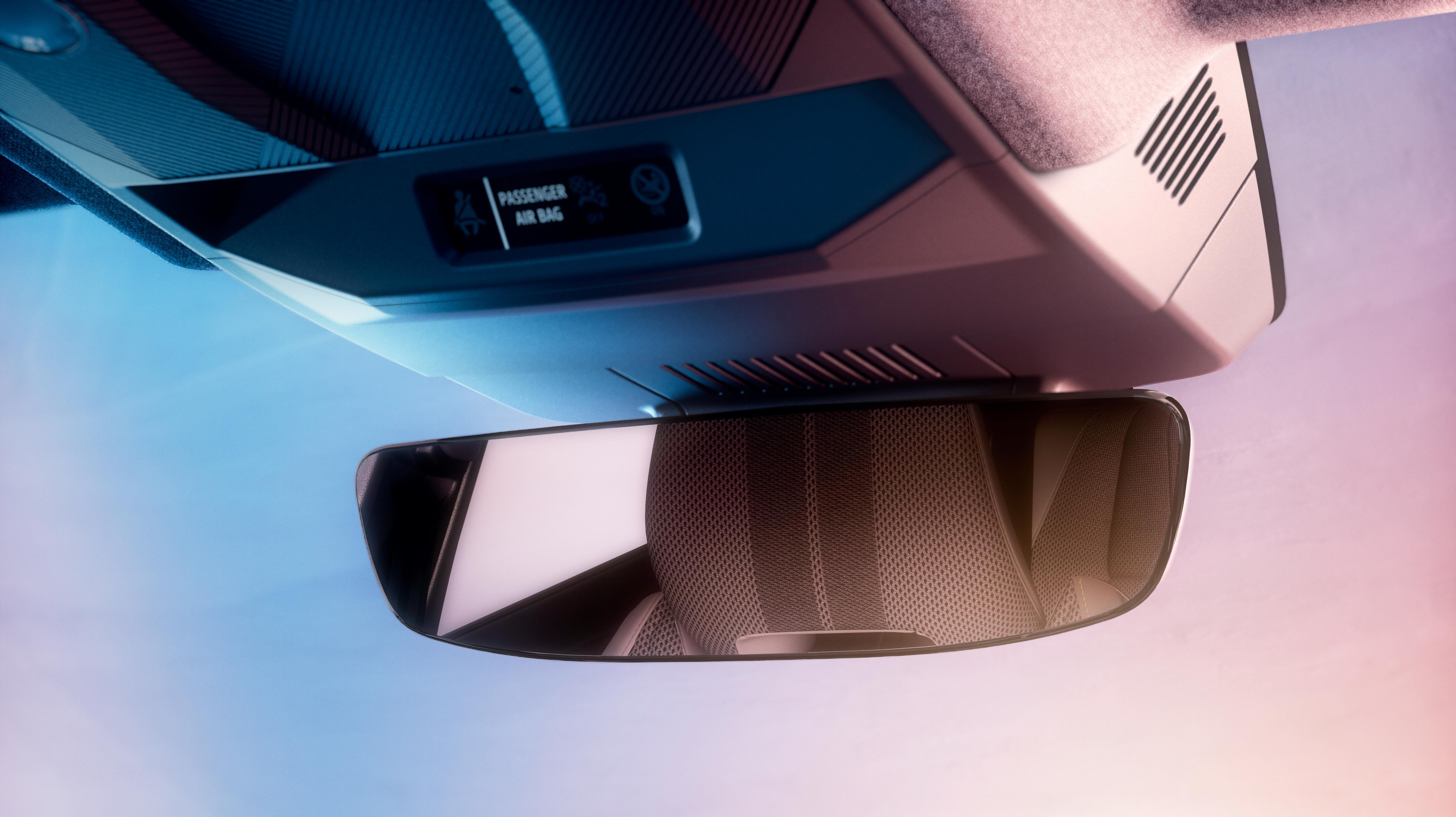 frameless auto-dimming rear view mirror